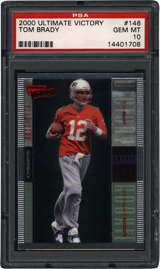 The G.O.A.T Collection - 2000 Ultimate Victory #146 Tom Brady Rookie 232/2000 PSA GEM MINT 10