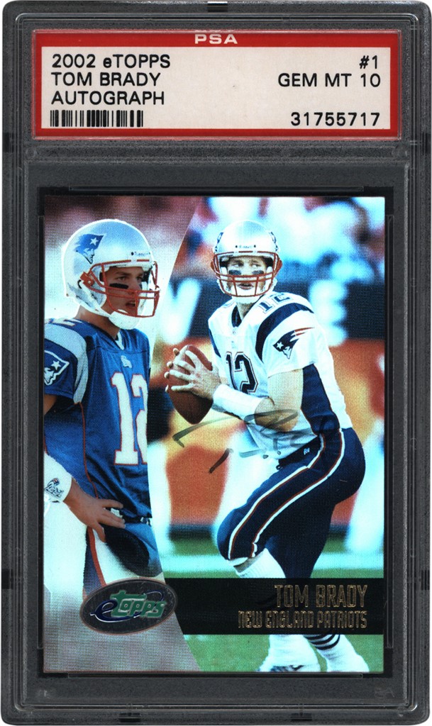 - 2002 eTopps #1 Tom Brady Autograph PSA GEM MINT 10 (Pop 2!)