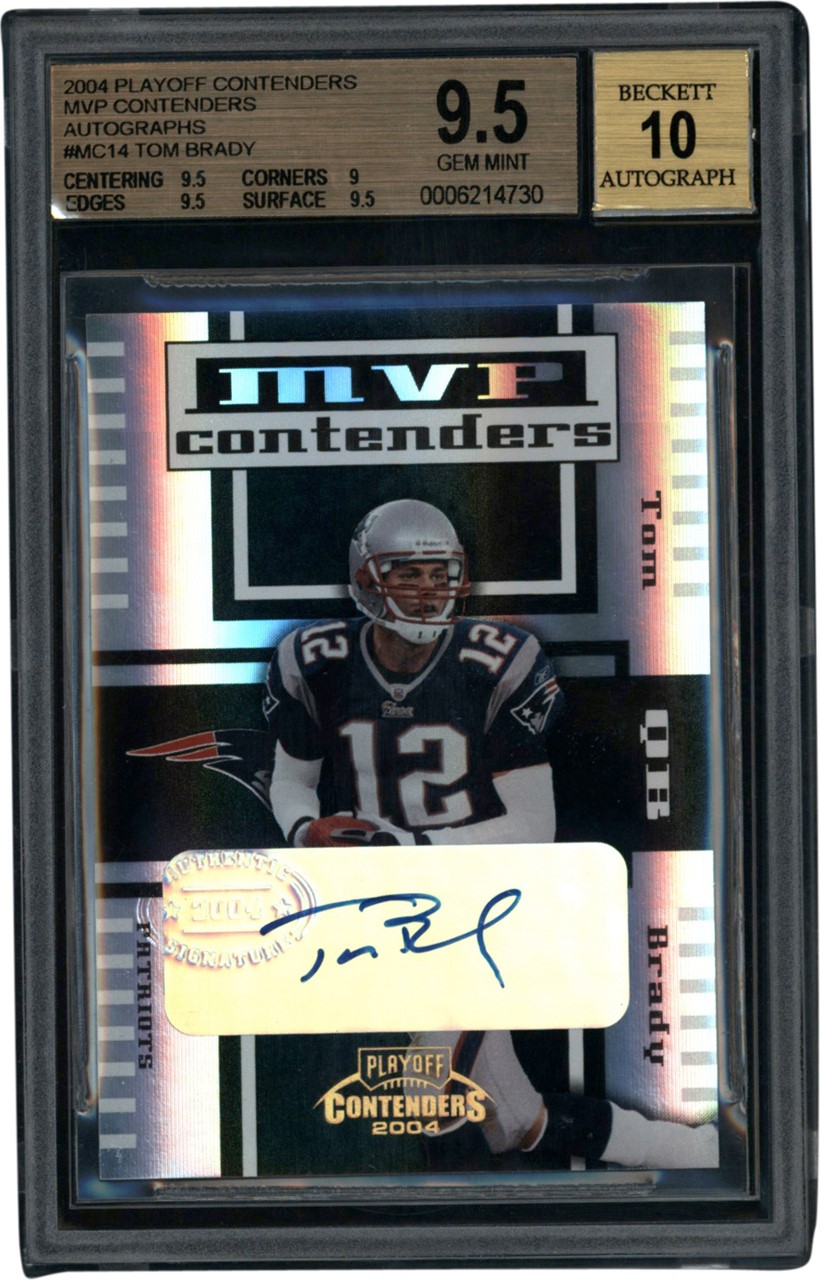 The G.O.A.T Collection - 2004 Playoff Contenders MVP Contenders #MC14 Tom Brady Autograph 11/25 BGS GEM MINT 9.5 (Pop 1 of 3!)