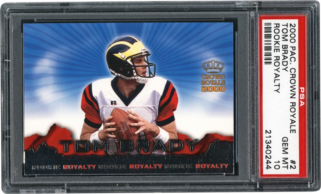 The G.O.A.T Collection - 2000 Pacific Crown Royale Tom Brady Rookie Royalty #2 PSA GEM MINT 10