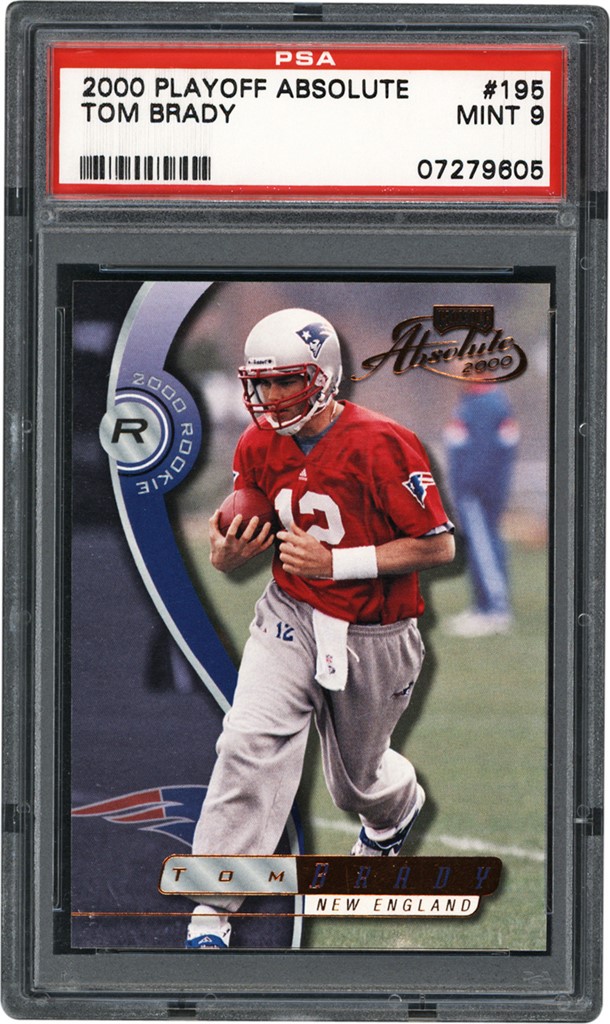 The G.O.A.T Collection - 2000 Playoff Absolute #195 Tom Brady Rookie 316/3000 PSA MINT 9