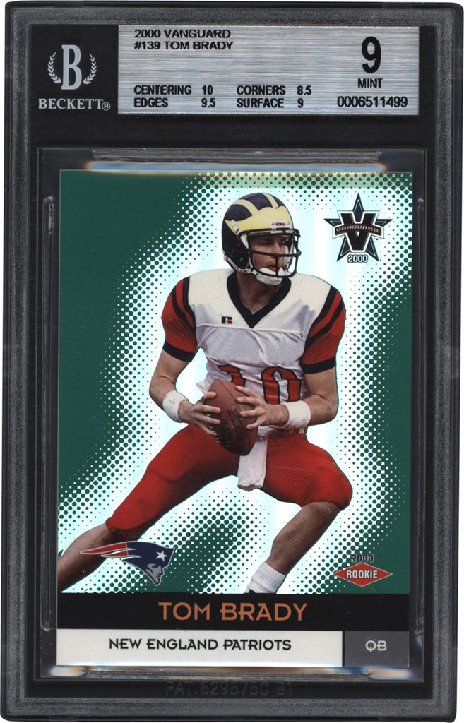 The G.O.A.T Collection - 2000 Vanguard #139 Tom Brady Rookie 480/762 BGS MINT 9