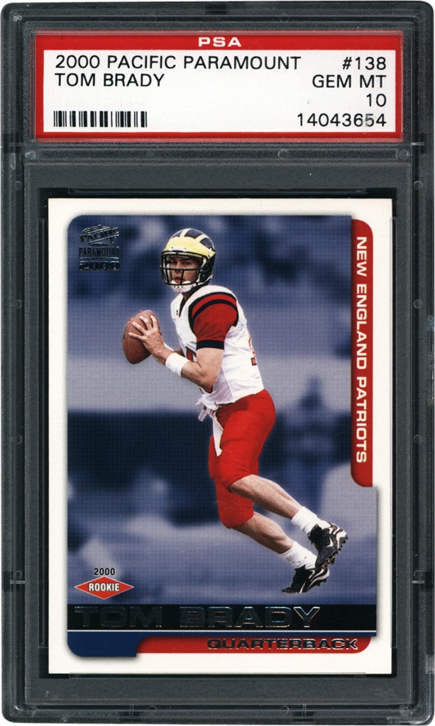 The G.O.A.T Collection - 2000 Pacific Paramount #138 Tom Brady Rookie PSA GEM MINT 10