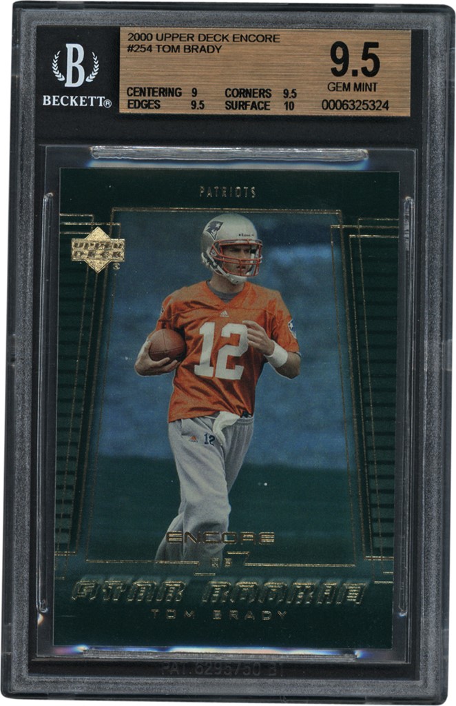 The G.O.A.T Collection - 2000 Upper Deck Encore #254 Tom Brady Rookie BGS GEM MINT 9.5