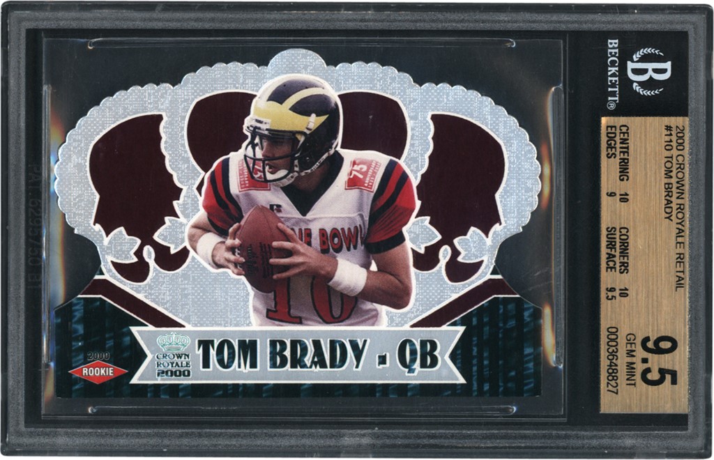 The G.O.A.T Collection - 2000 Crown Royale Retail #110 Tom Brady Rookie BGS GEM MINT 9.5