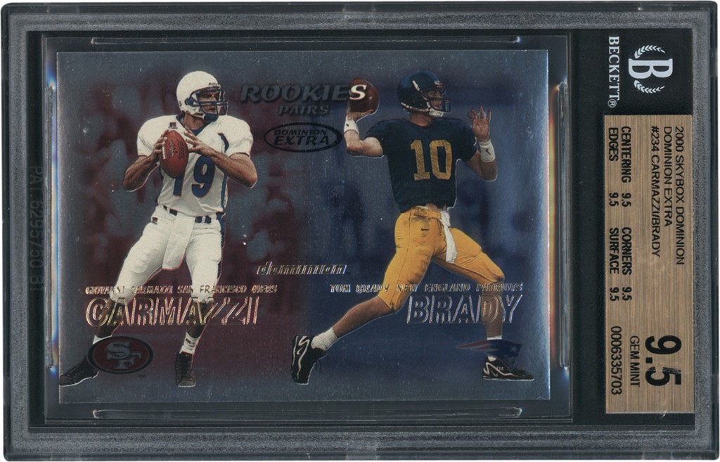 The G.O.A.T Collection - 2000 Skybox Dominion Extra #234 Tom Brady Rookie BGS GEM MINT 9.5