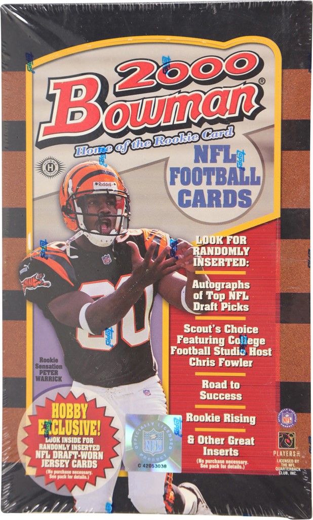 The G.O.A.T Collection - 2000 Bowman Football Factory Sealed Hobby Box - Tom Brady Rookie Year