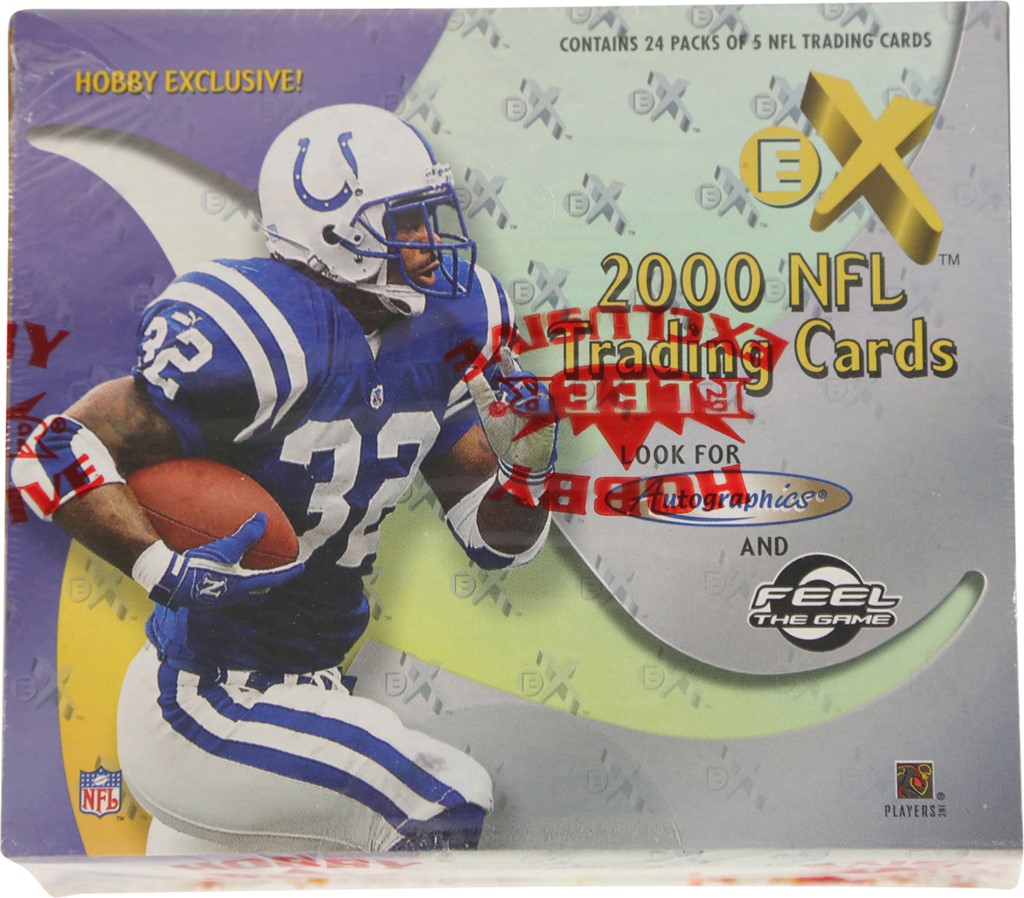 The G.O.A.T Collection - 2000 Fleer E-X Football Factory Sealed Hobby Box - Tom Brady Rookie Year