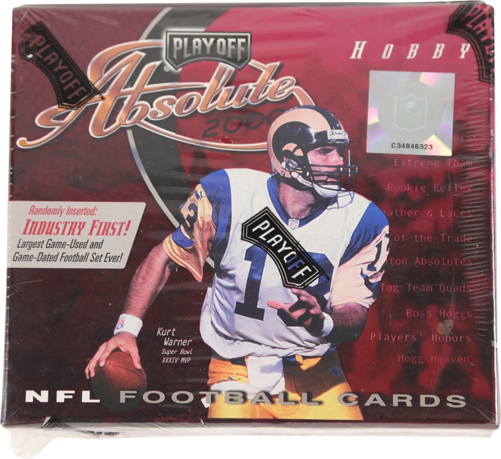 - 2000 Playoff Absolute Football Factory Sealed Hobby Box - Tom Brady Rookie Year