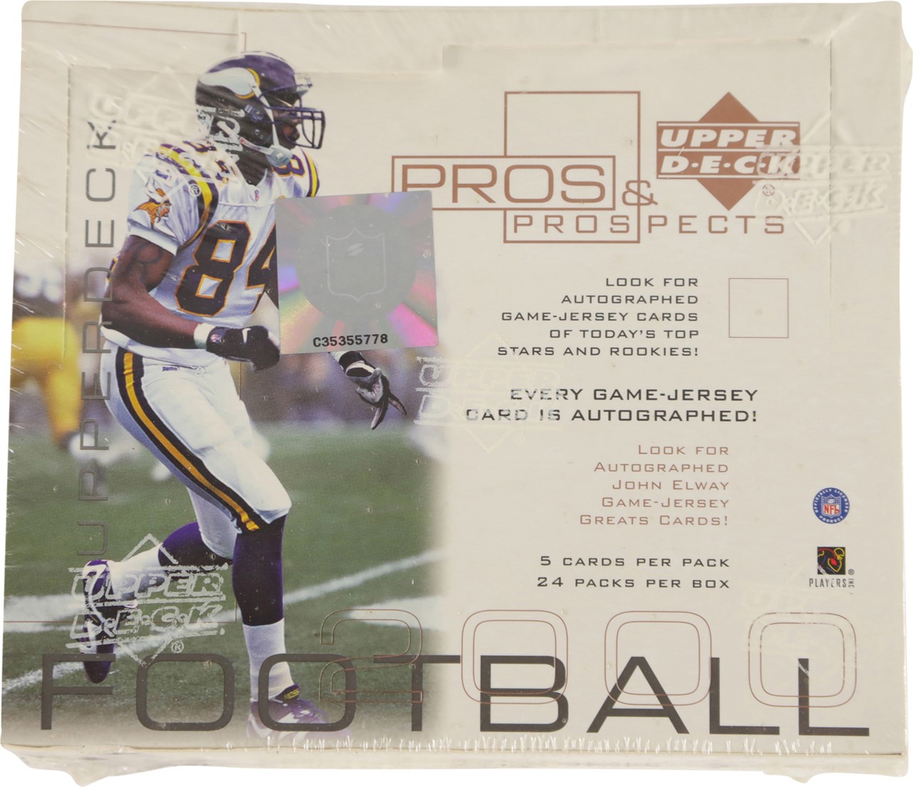 The G.O.A.T Collection - 2000 UD Pros & Prospects Football Factory Sealed Hobby Box - Tom Brady Rookie Year