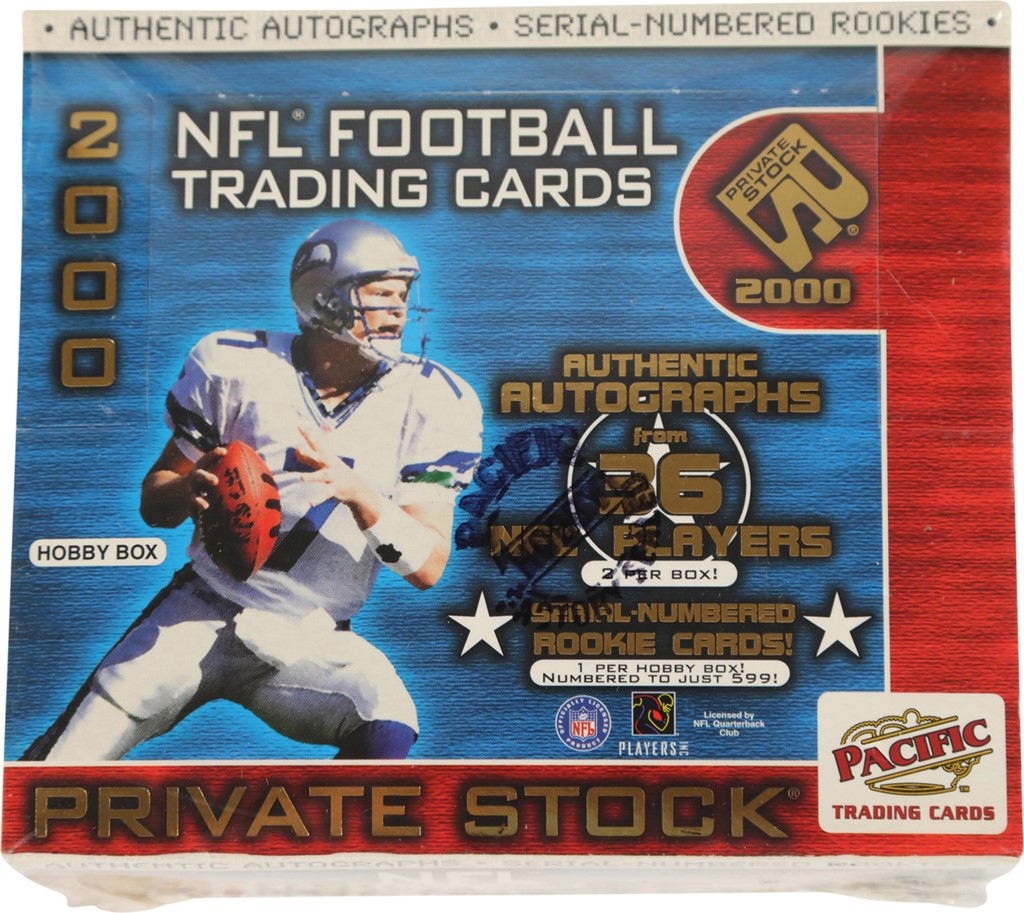 The G.O.A.T Collection - 2000 Private Stock Football Factory Sealed Hobby Box - Tom Brady Rookie Year