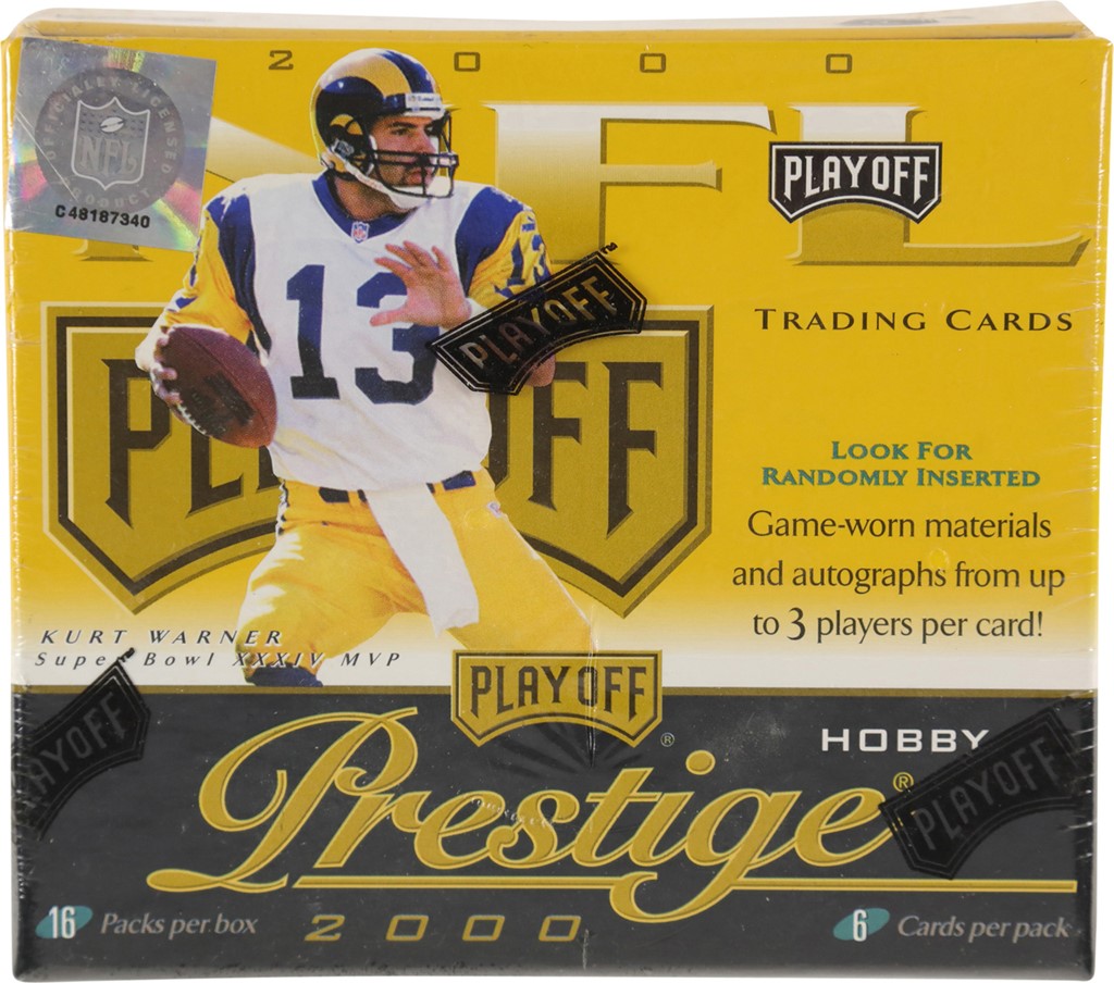 The G.O.A.T Collection - 2000 Playoff Prestige Football Factory Sealed Hobby Box - Tom Brady Rookie Year