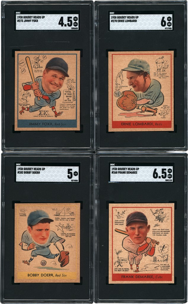 - 1938 Goudey Heads Up Collection with SGC Graded w/ Jimmie Foxx (13)