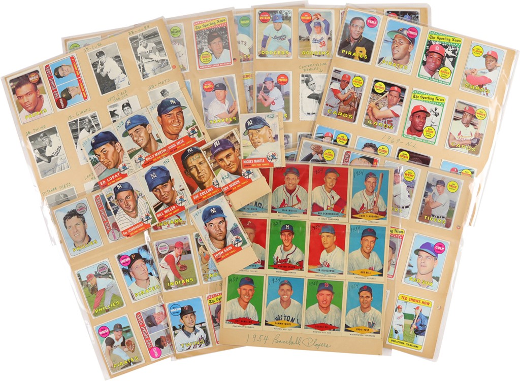 - 1951-1969 Topps & Red Heart "Scrapbook" Collection with 1953 Topps Mantle (413)