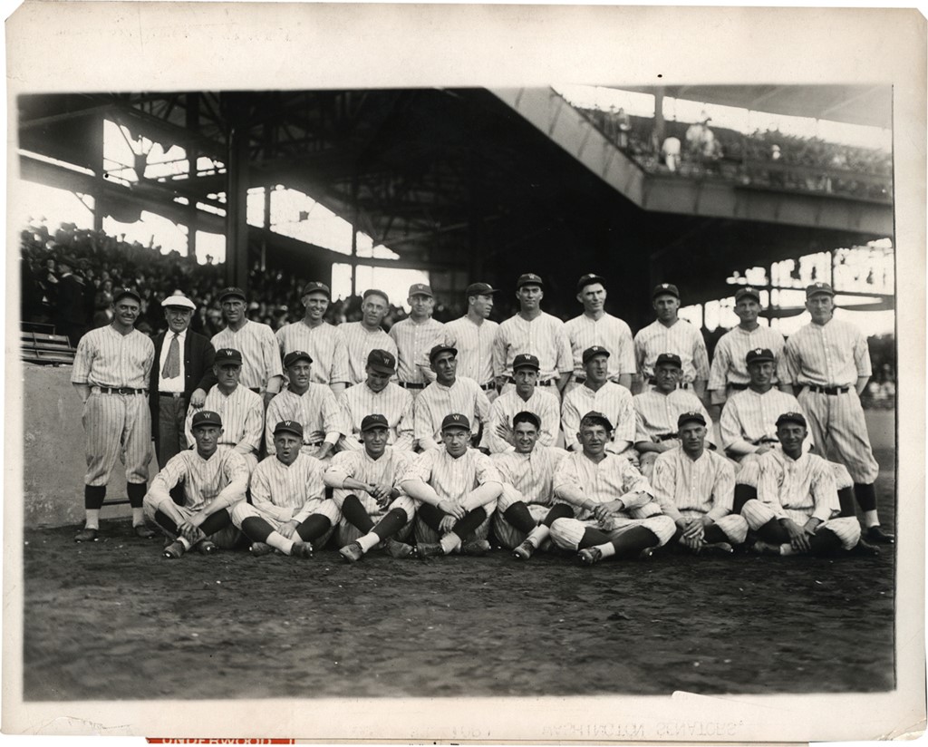 Vintage Sports Photographs - 1925 Washington Senators "Clinch the American League Pennant" Original Photograph from Underwood & Underwood Archive