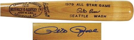 1979 Pete Rose All Star Game Bat (35”)