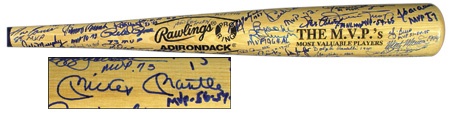 Baseball Autographs - MVP Signed Bat (34")