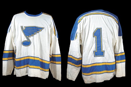 Hockey Sweaters - Glenn Hall 1970-71 St. Louis Blues Game Worn Jersey