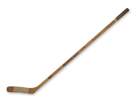 - 1960’s Stan Mikita Game Used Banana Hook Northland Stick