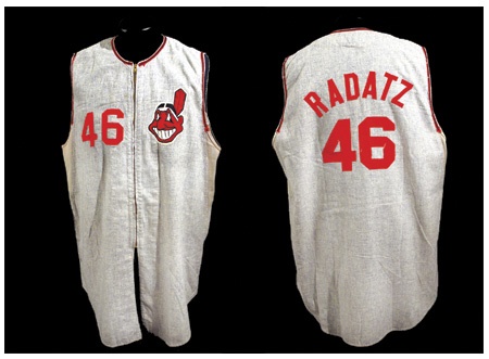 1956 Herb Score Game Worn Cleveland Indians Jersey. Baseball, Lot  #82107