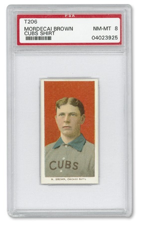 T206 Mordecai Brown Portrait PSA 8