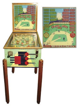 Coin Operated Machines - 1940 Chicago Coin Baseball Pinball Machine.