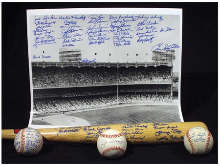 NY Yankees, Giants & Mets - 1940’s-‘50’s New York Yankees Autographed Lot (5)