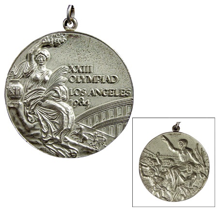 1980 Miracle on Ice & Olympics - 1984 Silver Medal from the Games of the XXIII Olympiad