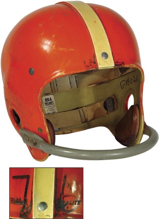 Football - 1950’s Lou Groza Game Used Helmet