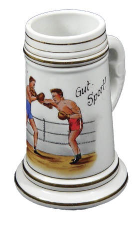 Muhammad Ali & Boxing - 1930’s German Lithopane Boxing Mug