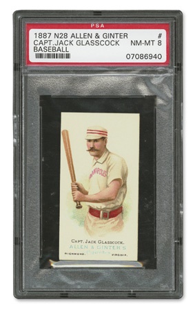 1887 Allen & Ginter Captain Jack Glasscock PSA 8