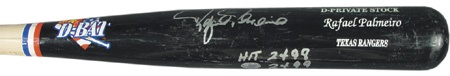Bats - 2002 Rafael Palmeiro Autographed 2,500 Hit Bat (34”)