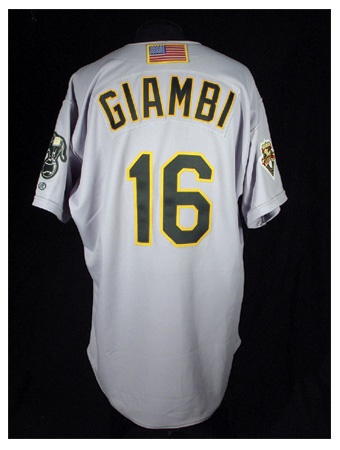 2001 Jason Giambi Oakland Athletics Game Used Jersey