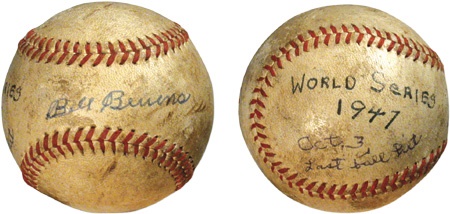 1947 Brooklyn Dodgers Team Signed Baseball With Jackie Robinson, Lot  #81611