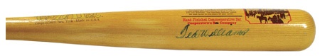 Ted Williams Autographed Fenway Park Cooperstown Bat (34”)