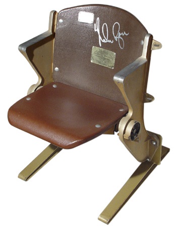 Stadium Artifacts - Nolan Ryan Signed Arlington Stadium Seat