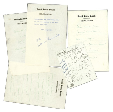 John F. Kennedy Handwritten Senate Notes