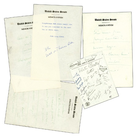 - John F. Kennedy Handwritten Senate Notes