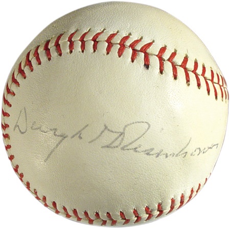 Political - Dwight D. Eisenhower Single Signed Baseball