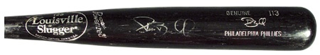 - Circa 2001 Pat Burrell Autographed Game Used Bat (34.5”)