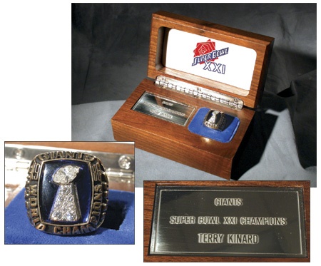 Football - 1986 Terry Kinard New York Giants Super Bowl XXI Championship Ring