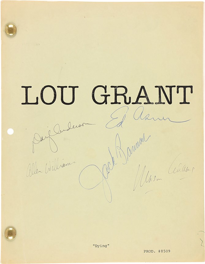 - 1978 Lou Grant Show Signed Dying Episode Script (PSA)