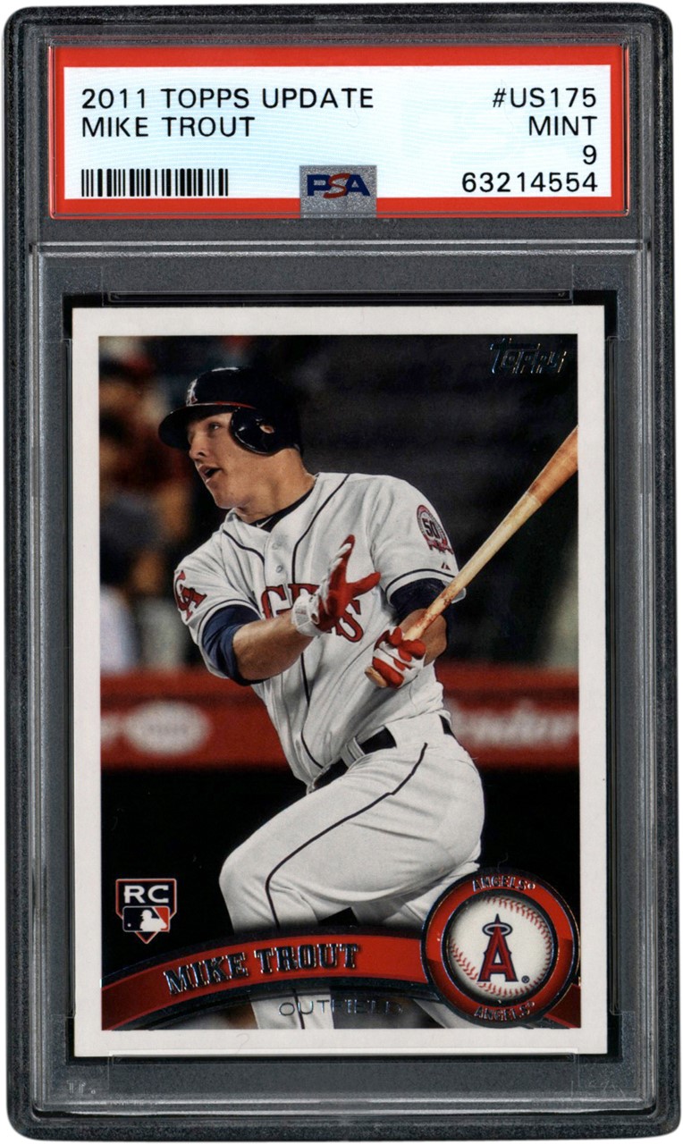 Modern Sports Cards - 2011 Topps Update #US175 Mike Trout Rookie PSA MINT 9