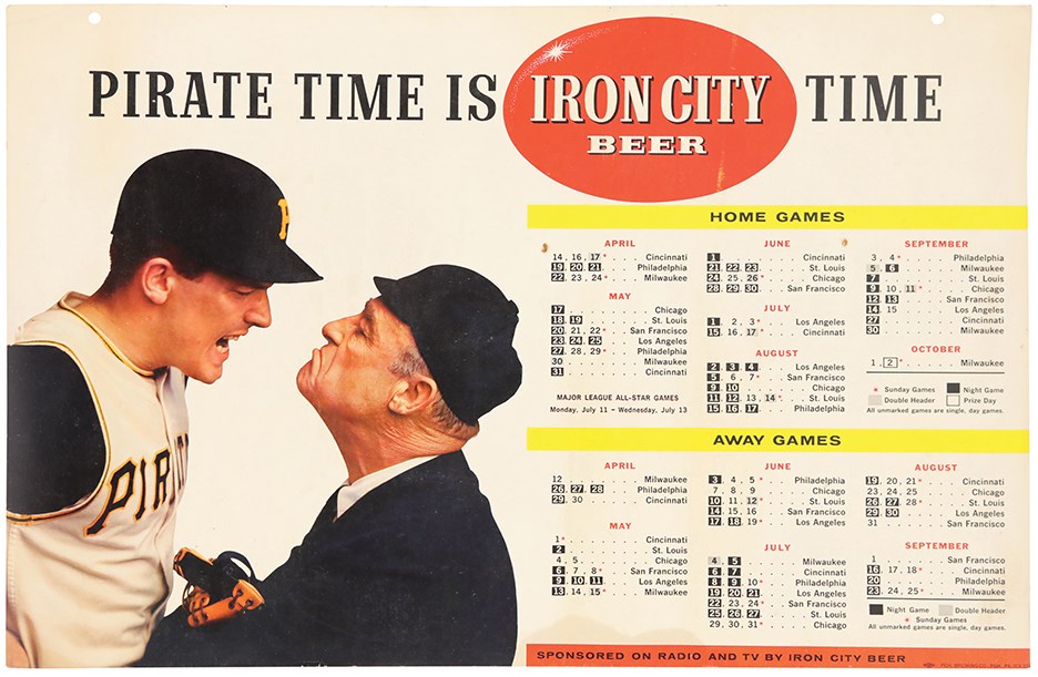 - Pittsburgh Pirate Time Is Iron City Beer Time Schedule Display