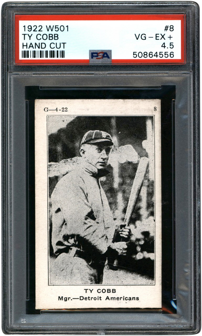 Baseball and Trading Cards - 1922 W501 Strip Card #8 Ty Cobb PSA VG-EX+ 4.5