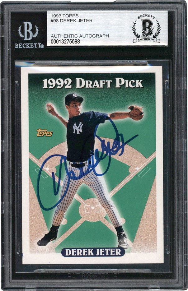 - 993 Topps Draft Pick Signed Derek Jeter Card