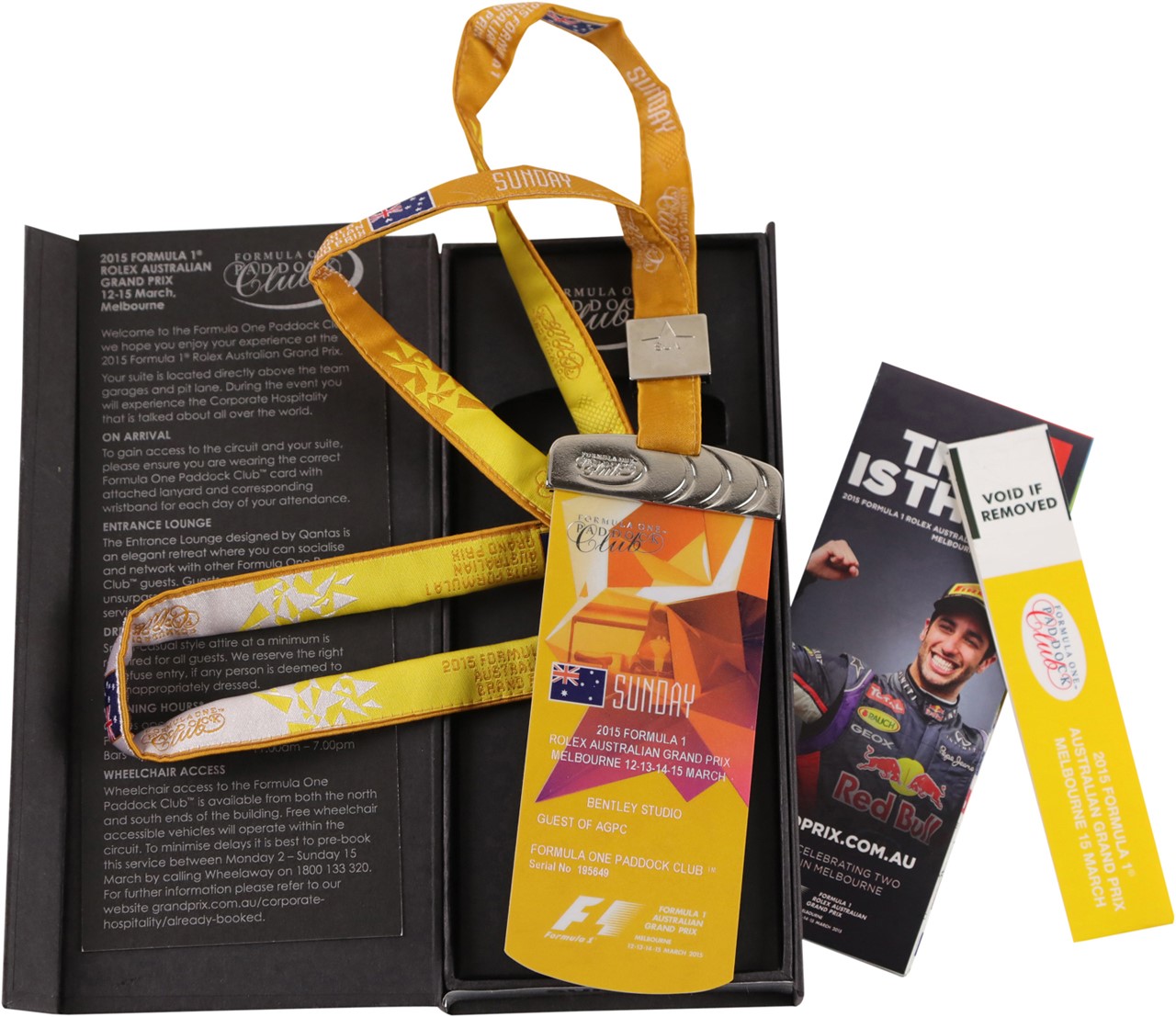 2015 Max Verstappen F1 Racing Debut Full Ticket