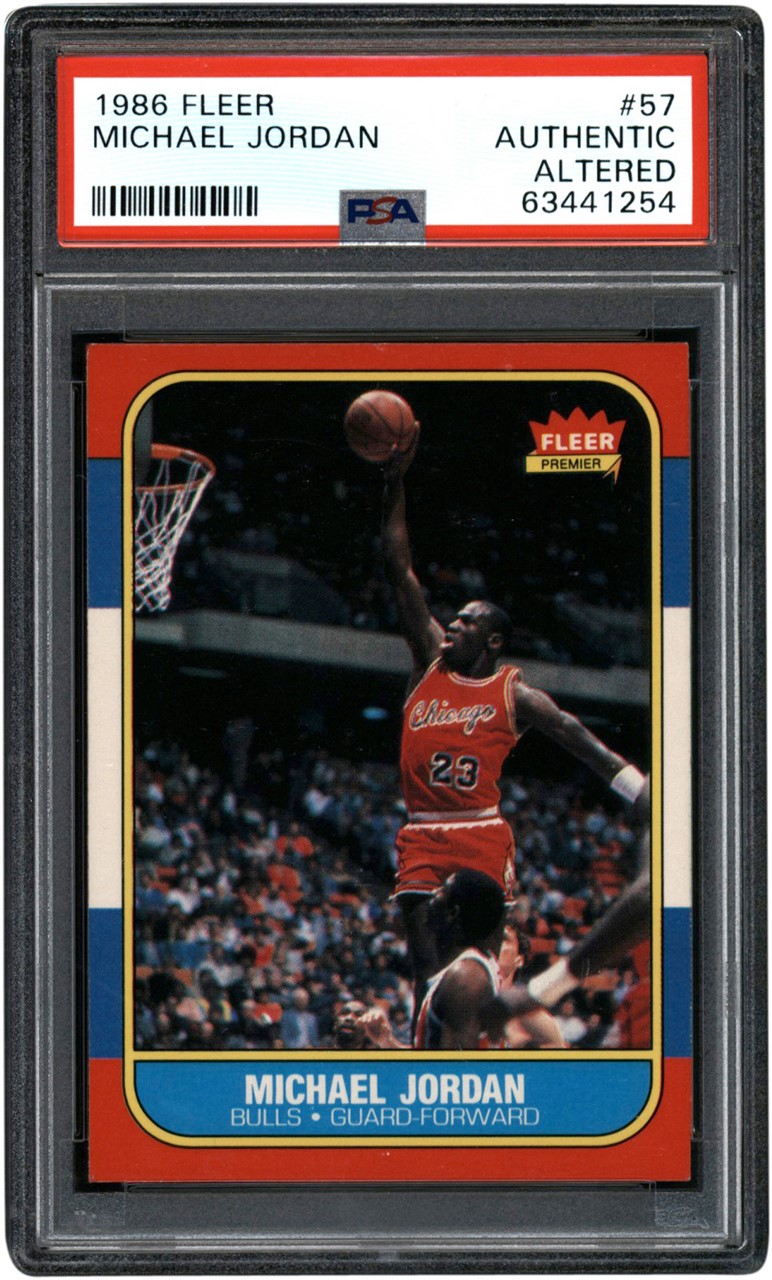 Modern Sports Cards - 1986-1987 Fleer Basketball #57 Michael Jordan Rookie Card (PSA Altered)