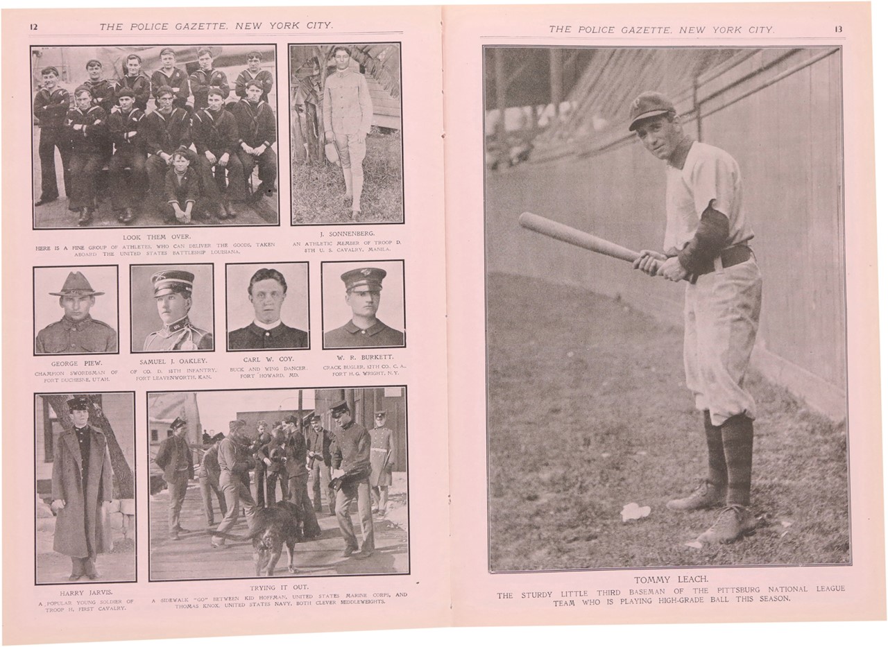 - July 13, 1907, National Police Gazette with Tommy Leach Baseball Supplement