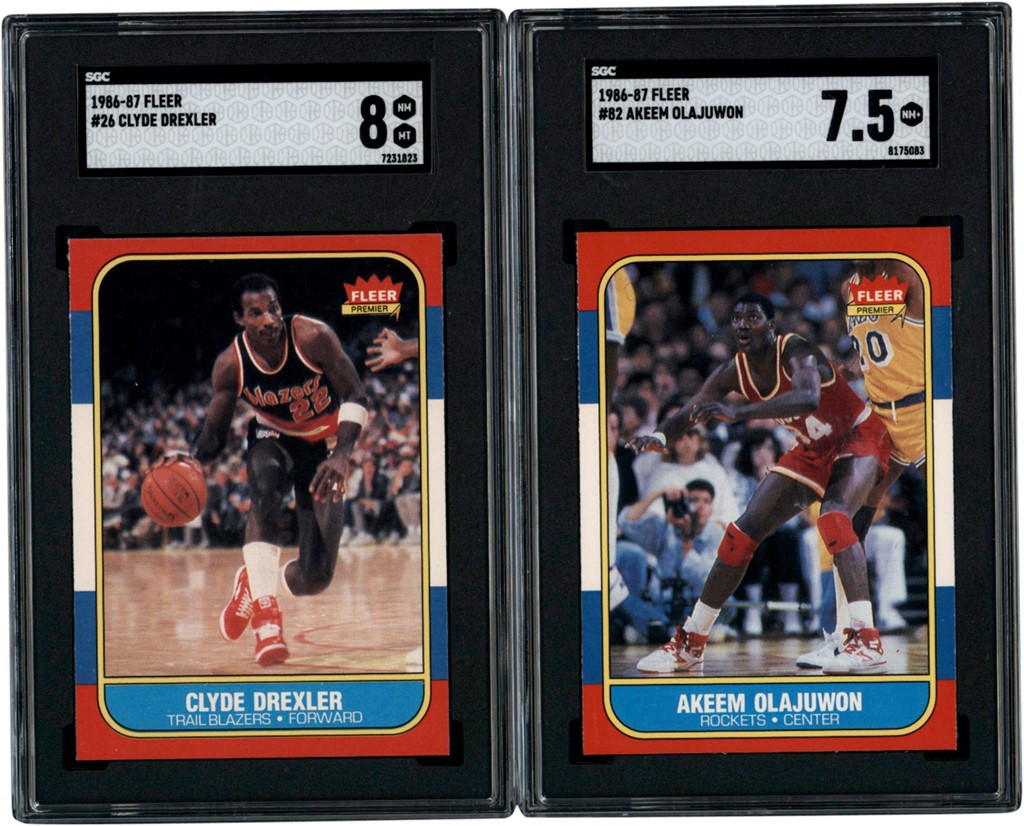 Modern Sports Cards - 1986 Fleer Basketball Near-Complete Set (131/132) w/Two SGC Graded